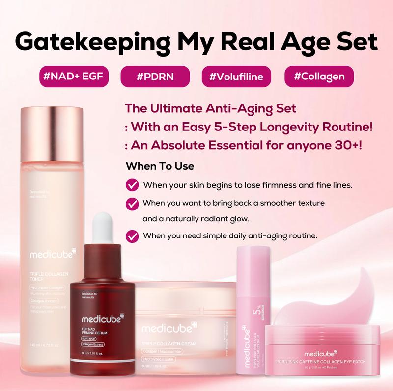 Medicube Gatekeeping My Real Age Set™ | Complete 5-Step Korean Anti-Aging Routine